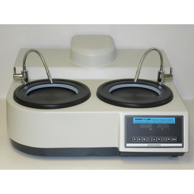 Metallurgical dual wheel grinder polisher